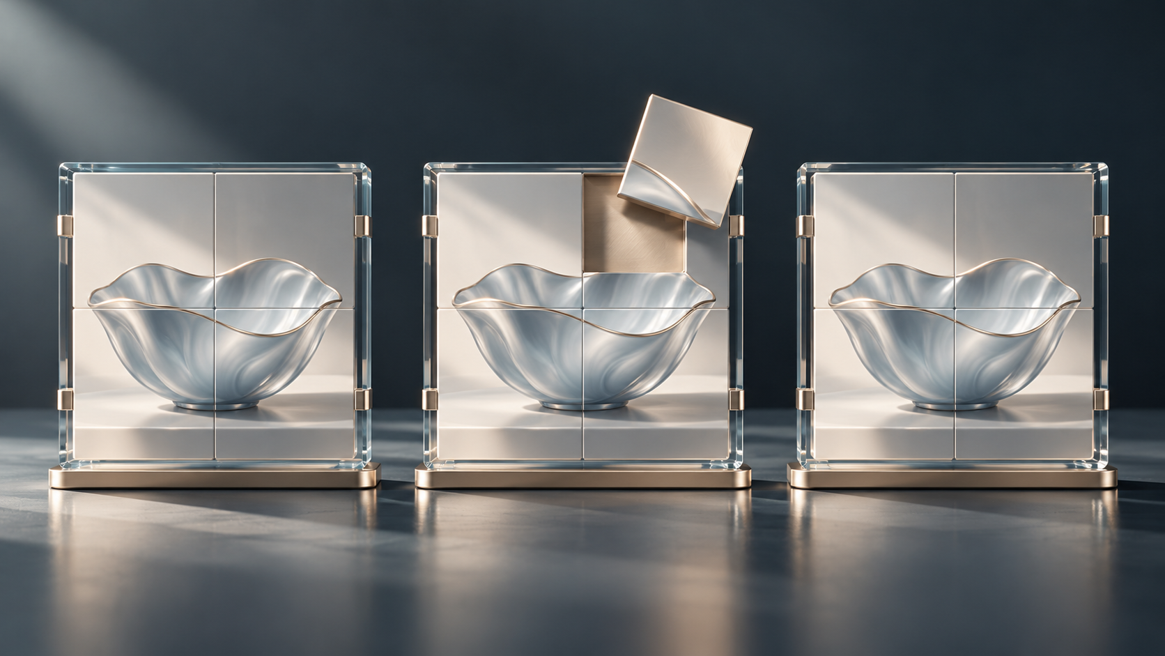 Glass picture frames illustrating precise image editing